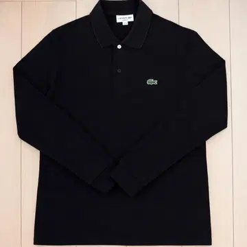 [컨디션 최상] 라코스테 블랙 긴팔 피케 셔츠 M/US4