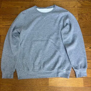 90s 러셀 애슬레틱 전면 V 맨투맨 그레이 무지 멕시코제