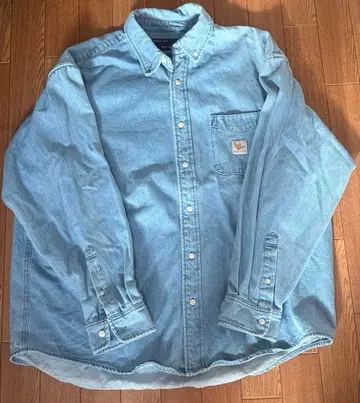 Mark Gonzales 데님 셔츠 라이트 블루