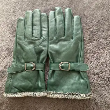 가죽 그린 컬러 장갑 밴딩 포함