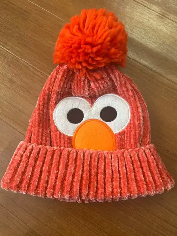 엘모 니트 모자 프리 사이즈 빨간색