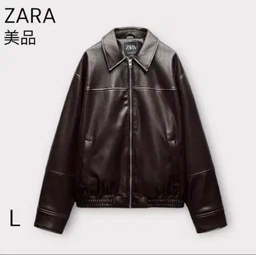 ZARA 인조 가죽 봄버 자켓