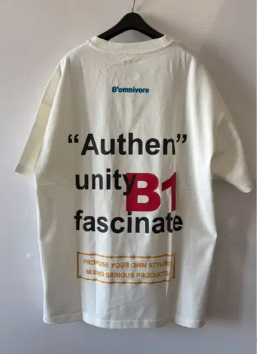 B'omnivore 백 프린트 T셔츠 L 미사용 새상품 택 포함