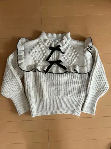 ZARA 프릴 리본 니트 L