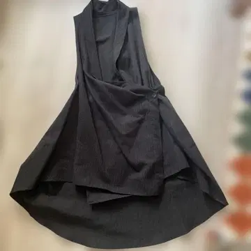 블랙 롱 기장 베스트 사이즈 38