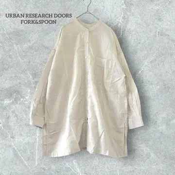 어반 리서치 도어스 밴드 카라 스트라이프 셔츠 블라우스 긴팔 M