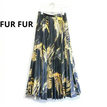 furfur 퍼 마블 플리츠 스커트
