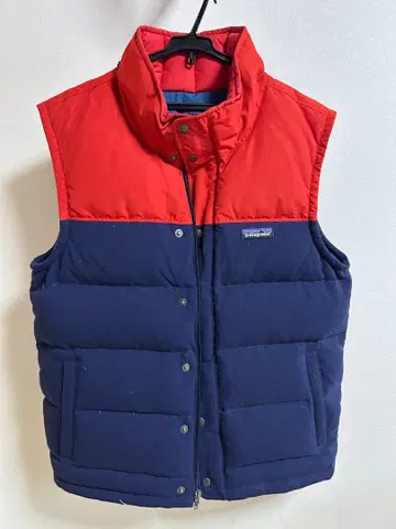 patagonia 다운 베스트 S 빨간색/네이비