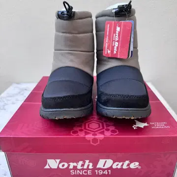 노스데이트 미끄럼 방지 스파이크 부착 윈터 부츠 23.5cm 새상품