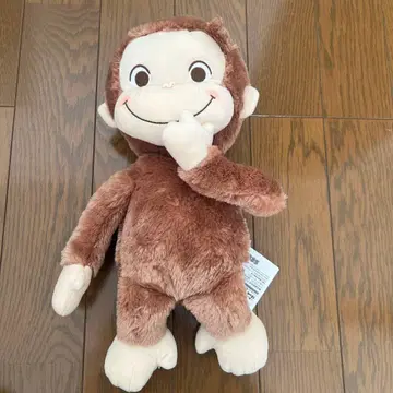 호기심 많은 조지 빨간 볼 L 봉제 인형 퓨어키라