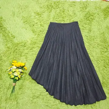 [마로니] 플리츠 스커트 M 그레이 성인 고급 깔끔한 출퇴근 오피스