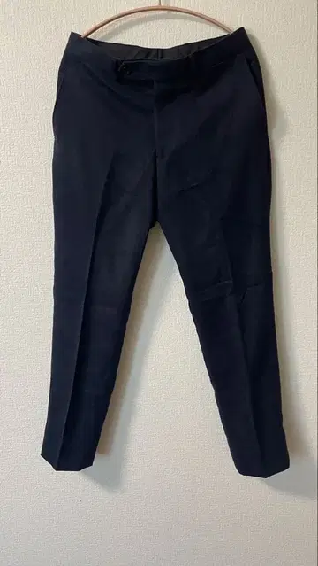 네이비 슬림핏 슬랙스