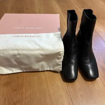 FABIO RUSCONI 파비오 루스코니 숏부츠 블랙 36 가죽