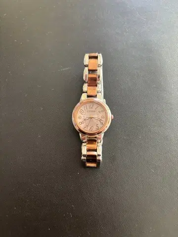 CITIZEN 에코 드라이브 쿼츠 손목시계 실버/골드