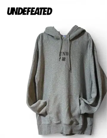 UNDEFEATED 오버 사이즈 그레이 후드티