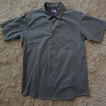 THE NORTH FACE 퍼플 라벨 반팔 셔츠 M 그레이