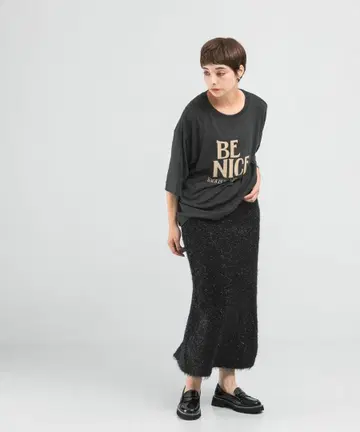 새상품급 rosso TORRAZZO DONNA 라메 믹스 타이트 스커트