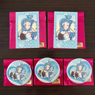 프리큐어 스이파라 홀로그램 캔뱃지 트레이딩 카드 큐어 잉크