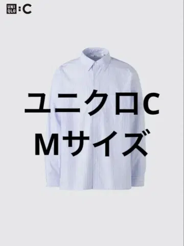 유니클로C 브로드 오버사이즈 셔츠 스트라이프 63BLUE