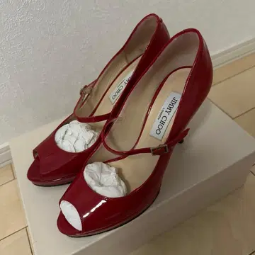 Jimmy Choo 레드 오픈토 하이힐