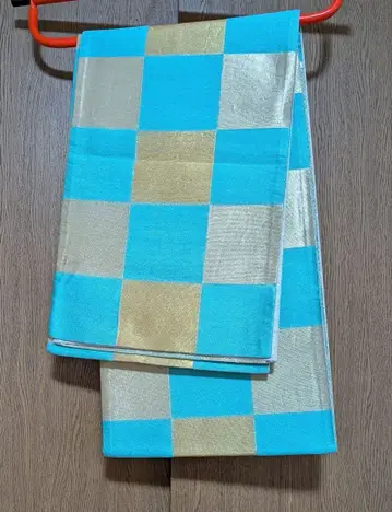 후리소데용 육통 무늬 후쿠로 오비 체크 패턴