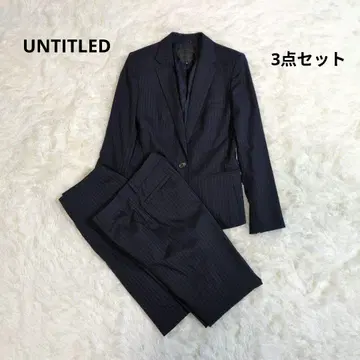 언타이틀 셋업 3점 자켓 팬츠 스커트 네이비