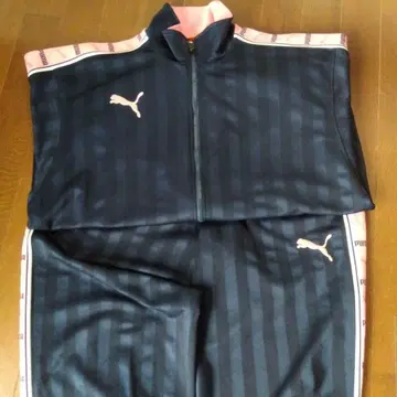 PUMA 스트라이프 저지 S 네이비/핑크