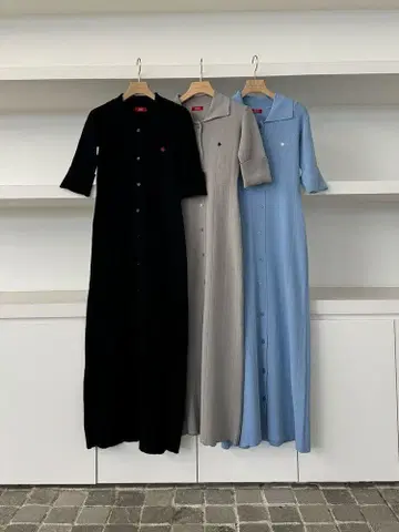 LAGUNAMOON [ POLO BCS 콜라보 ] 셔츠 카라 니트 원피스