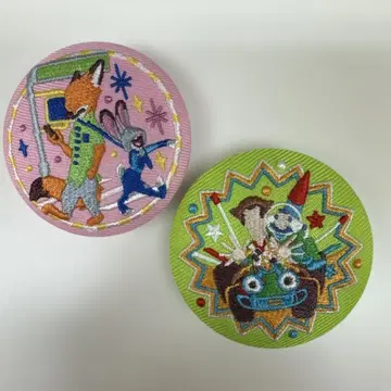 디즈니 자수 캔뱃지 2 쥬토피아 토이스토리