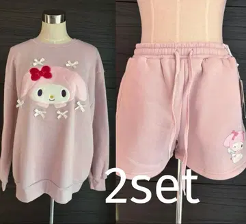 산리오 마이멜로디 셋업 새상품 트레이닝복 숏 팬츠 긴팔 속기모
