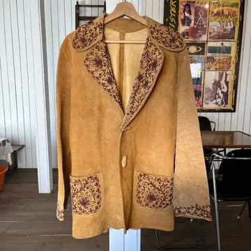 70s 크라프트 가죽 north beach 자수