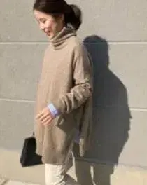 Spick & Span 퓨어 캐시미어 터틀 풀오버