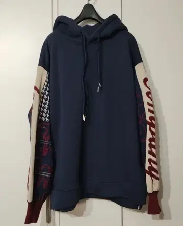 니트 슬리브 보아 안감 후드티 속기모 후디 상의 자카드 니트