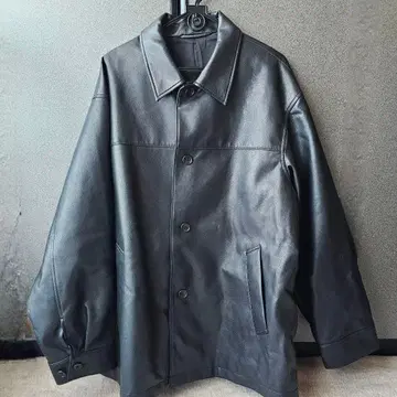 GU 인조 가죽 코트 LL 사이즈 블랙