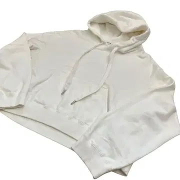 새상품급 FRAY I.D 화이트 크롭 후드티