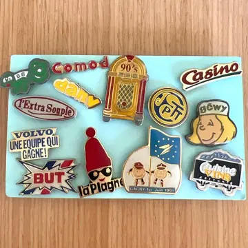 레트로 핀 배지 세트