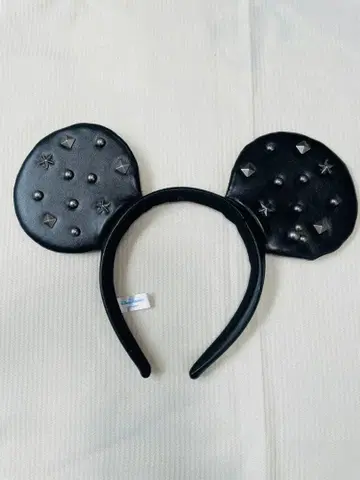 스터드 장식 미키 귀 머리띠