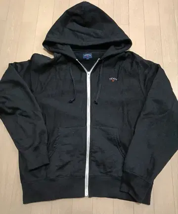 NOAH 풀 집업 후드티 L 블랙