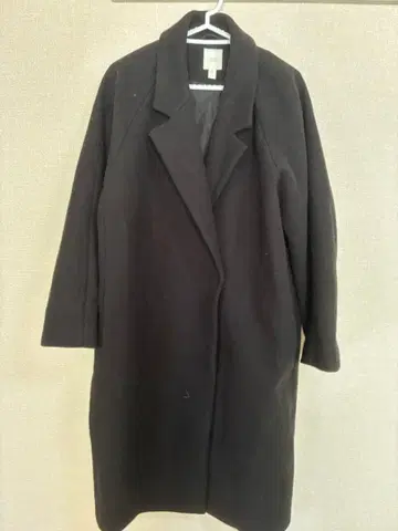 H&M 블랙 롱 코트 L 사이즈