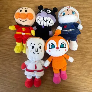 호빵맨 캐릭터 봉제 인형 5체 세트