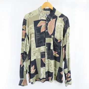 새상품급 VINTAGE JEAN MASERIC 리프 아트 셔츠 41 블랙