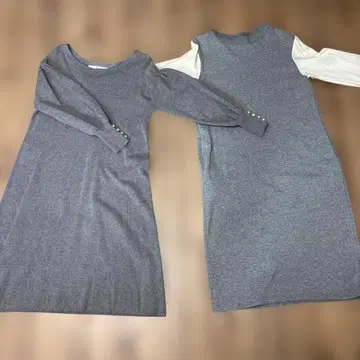 tocco 그레이 긴팔 티셔츠 원피스