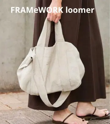 FRAMeWORK loomer/루머 별주 코튼 린넨 백