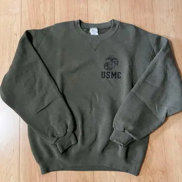 M.J. SOFFE USMC 로고 맨투맨 M 올리브 그린