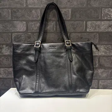 AVIREX 소가죽 레더 토트백 블랙 BULTO