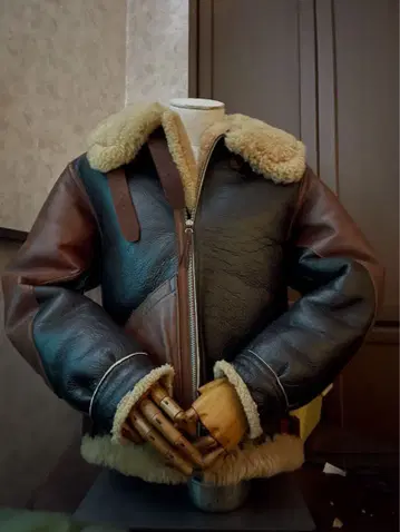 B-3 실명 복각 리얼 맥코이 가죽 플라이트 자켓 무스탕