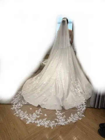 웨딩 베일 롱 베일 다운 가능