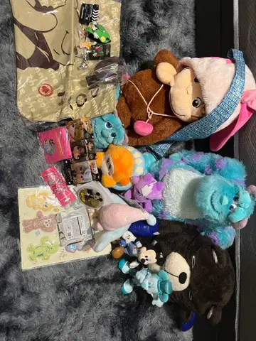 디즈니 캐릭터 굿즈 세트 (봉제 인형 피규어 백)