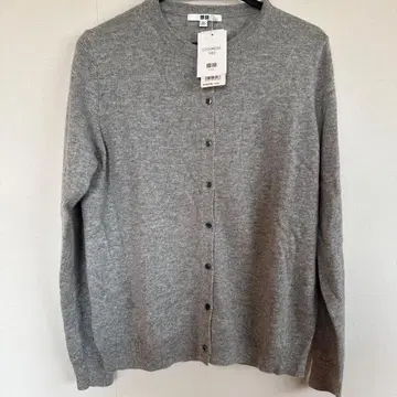 미사용 새상품 택 포함! UNIQLO 캐시미어 가디건 XL 라이트 그레이
