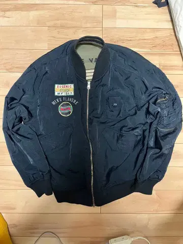 네이비 MA-1 플라이트 자켓 패치 포함